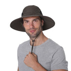 Camping Outdoor Quick Drying Sun Neck Protection Cap Hat Round - Green