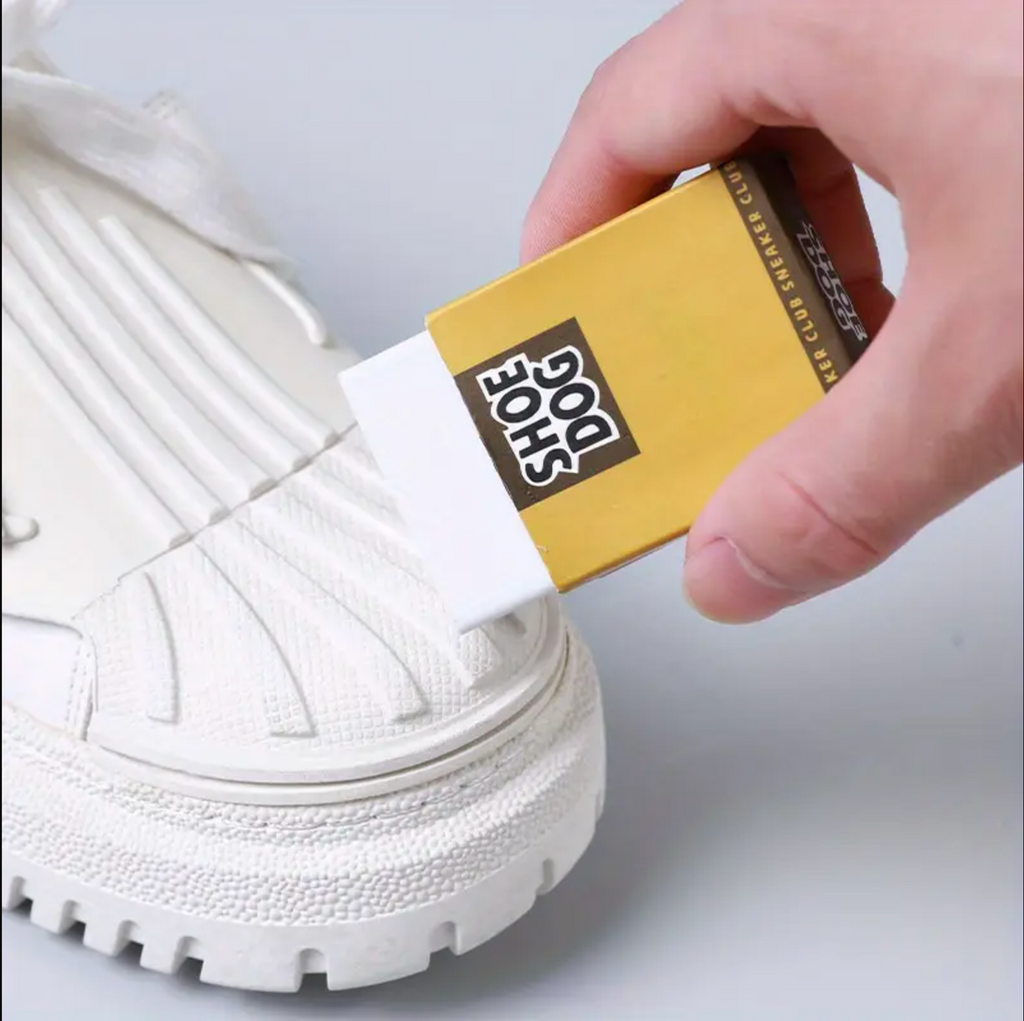 Home Shoe Dog Cleaning Eraser Suede Sheepskin Leather Fabric 2 Piece 2.7cm