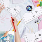 Craft DIY Stationery Shirt Alignment Ruler & Rotary Cutter Blades Set of 10