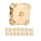 Craft DIY Stitch Sew On Magnetic Press Buttons Set of 15 - 1.4cm - Gold
