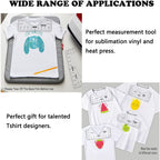 Craft 4pcs T Shirt Alignment Ruler With 6pcs Ruler Set & Marking Wheel