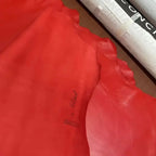 Craft Multi-Purpose Soft Durable Sheepskin Handcraft Leather Fabric -60cm - Red