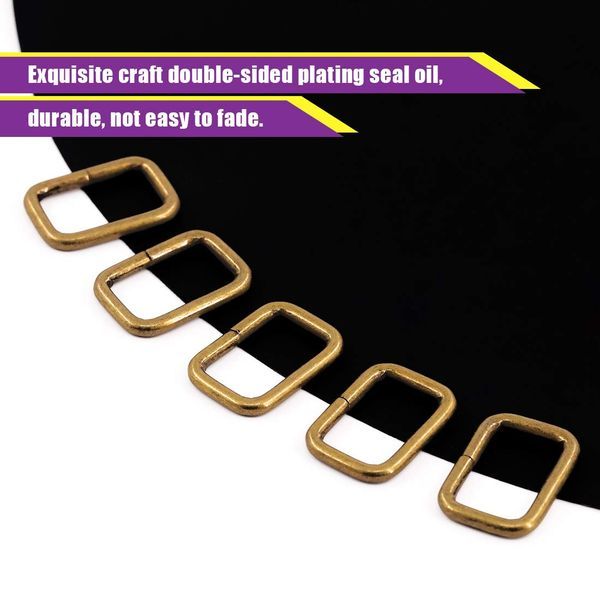 Craft DIY Heavy Duty Metal Webbing Belt Buckle Rectangle Rings - 25 Piece - 3.5cm x 1.5cm