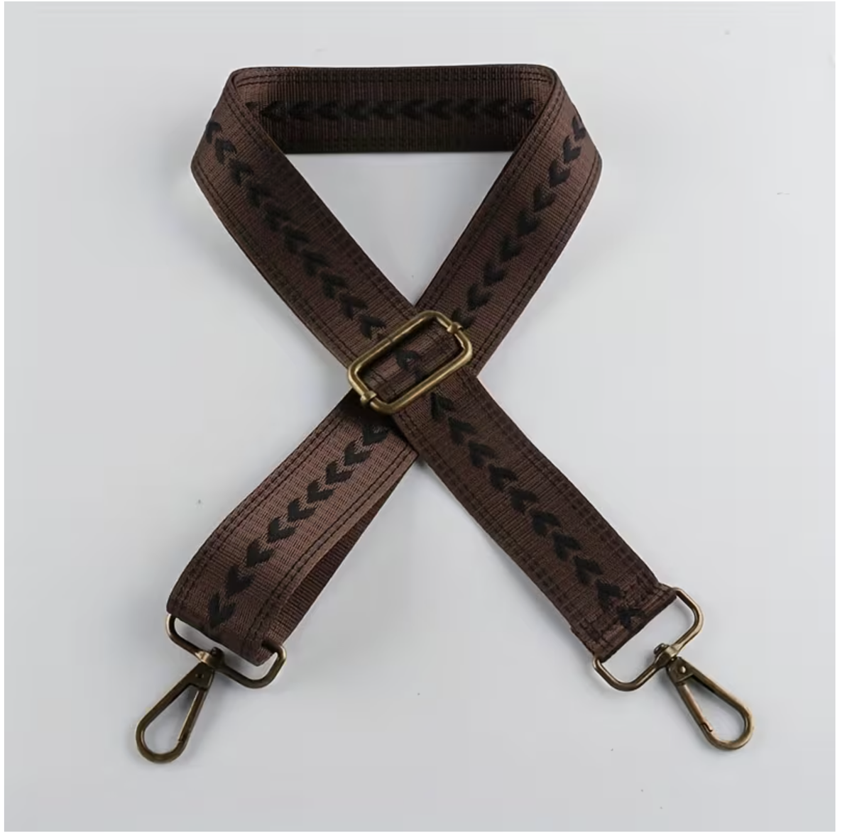 Craft Adjustable Shoulder Bag Straps With Bronze Metal Buckle 2pc -135cm - Blue & Black