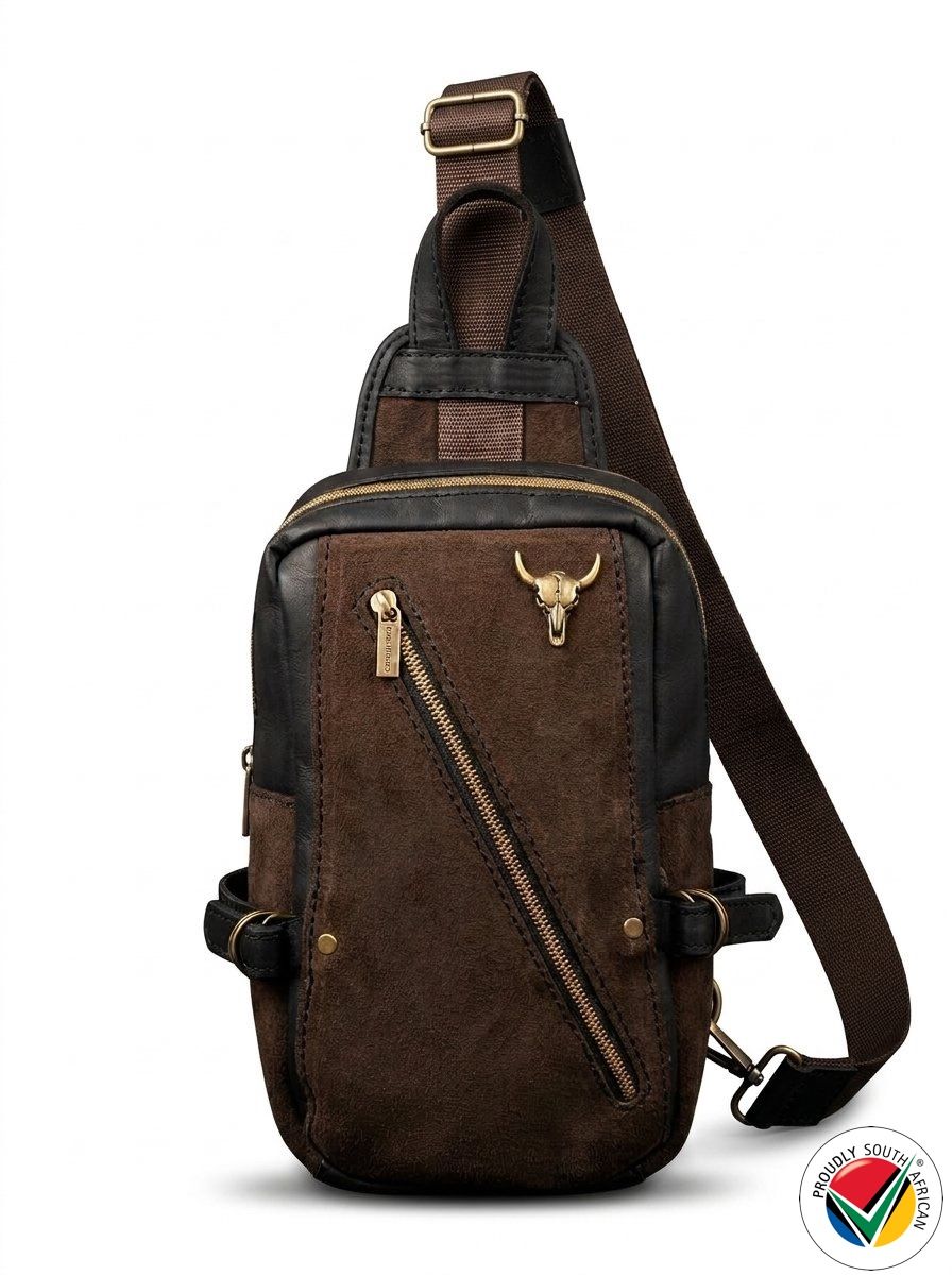 Genuine Leather SlingBag Crossbody Adjustable Proudly South African - Diesel