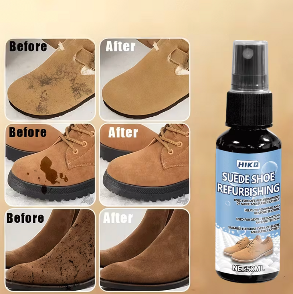 Fashion Suede Boot Shoe Care Refurbishing Cleaning Oil (50ml) with Towel