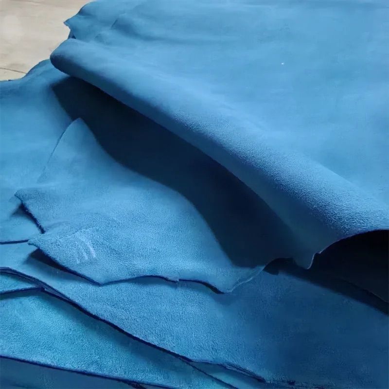 Craft Multi-Purpose Soft Durable Sheepskin Handcraft Leather Fabric -60cm - Blue