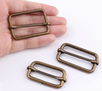 Leather Craft Rust-Proof Bronze Metal Adjustable Slide Buckles - 20pc - 32mm