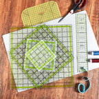Craft Multifunctional Square Acrylic Quilting Fabric Cutting Ruler Set Of 6 - Yellow