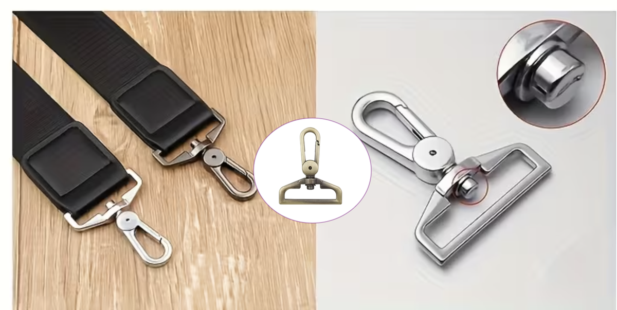 Craft Bronze-Coloured Rotating Buckle Bag Strap Replacement Hook 4pc- 5.5cm