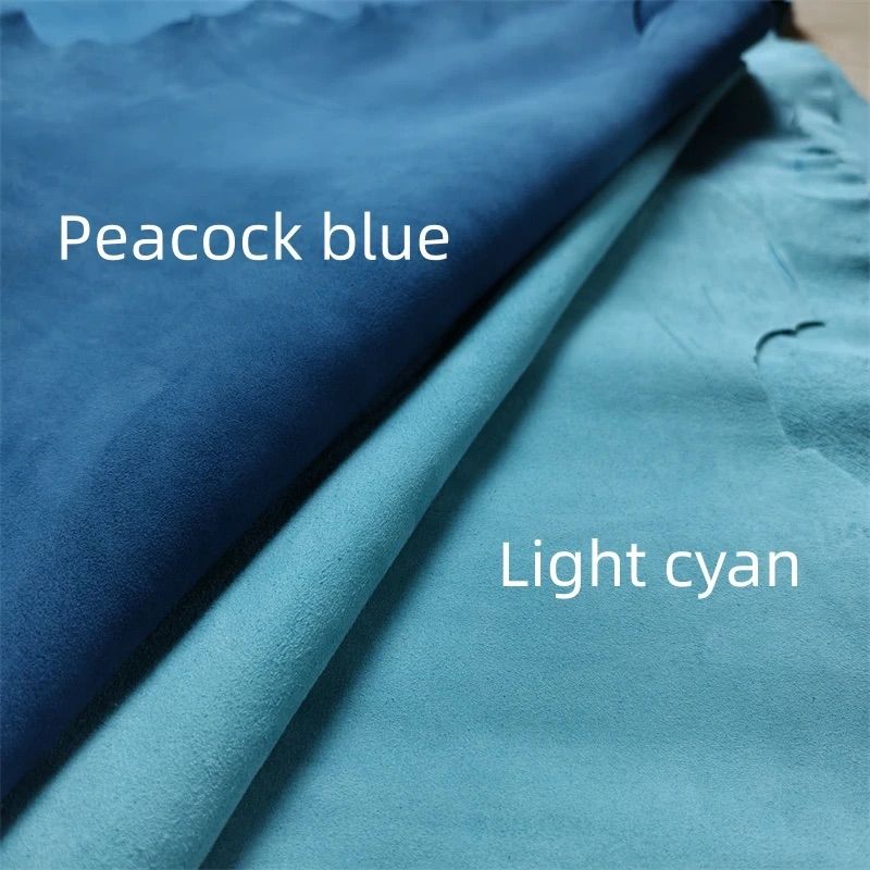 Craft Multi-Purpose Soft Durable Sheepskin Handcraft Leather Fabric -60cm - Blue