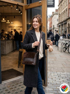 Genuine Leather Tablet Crossbody Bag Charcoal Proudly South African