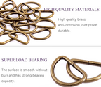 Leather Craft Rust-Proof Bronze Metal D-Rings For DIY Projects - 20 Piece - 32mm