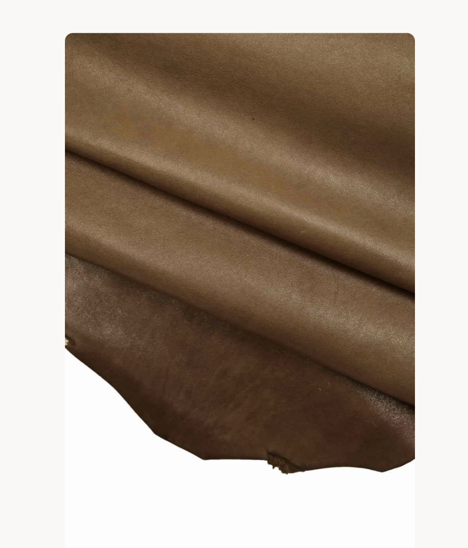 Craft Multi-Purpose Soft Durable Sheepskin Handcraft Leather Fabric -60cm - Dark Brown