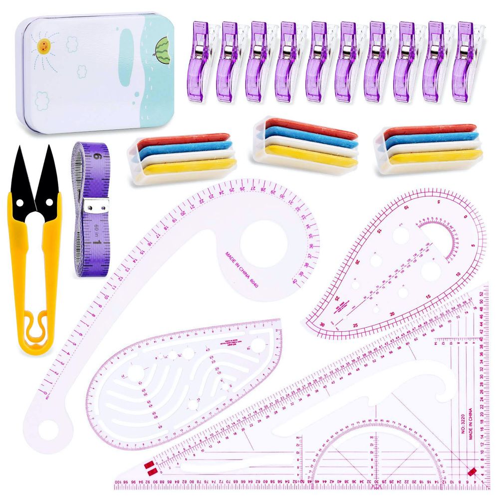 Craft French Curve Tailors Sewing Ruler With Accessories (29 Piece Set)