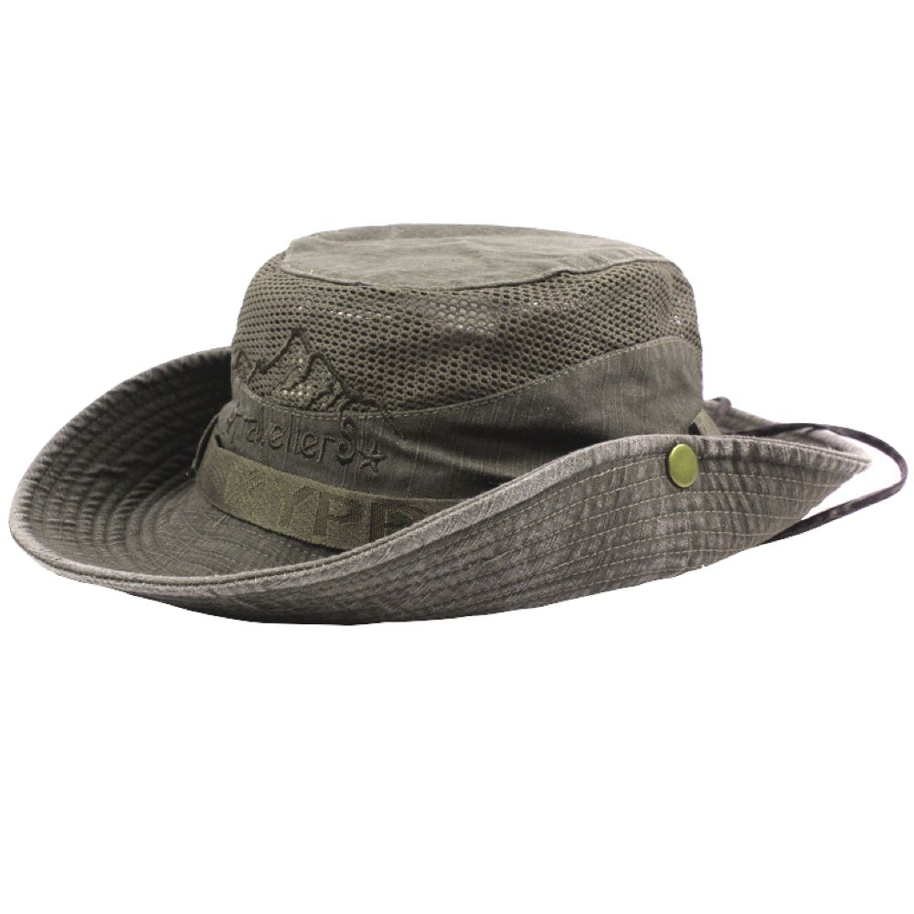 Camping Outdoor Fishing Bucket Hat - Green Aquarium Supplies - Green