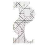 Craft Multifunctional S-shaped Patchwork Sewing Template Ruler (20cm)
