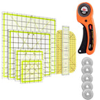 Craft DIY Stationery Rotary Cutter Blades & T-shirt Rulers Set Of 12
