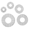 Craft Multi Size Circular Quilting Sewing Template Ruler Set of 5
