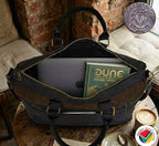 Genuine Old Transvaal Leather Everyday Laptop Crossbody Bag 40cm - Chocolate