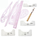 Craft 4pcs T Shirt Alignment Ruler With 6pcs Ruler Set & Marking Wheel