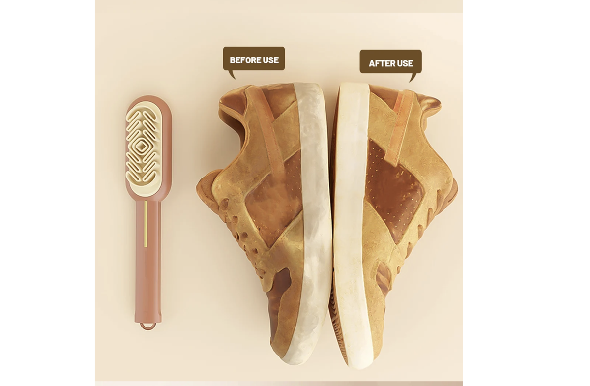 Fashion Double Sided Shoe Rubber Cleaning Suede Brushes - Set of 2