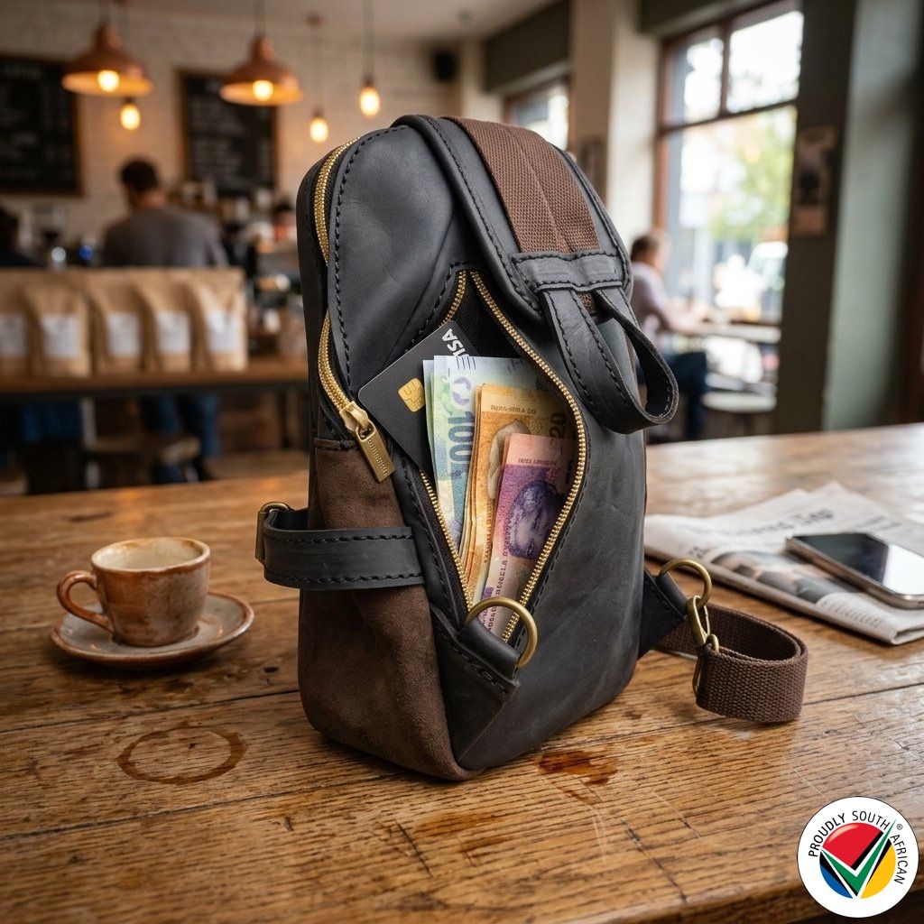 Genuine Leather SlingBag Crossbody Adjustable Proudly South African - Diesel