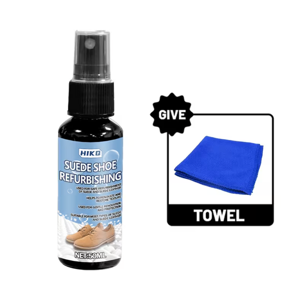 Fashion Suede Boot Shoe Care Refurbishing Cleaning Oil (50ml) with Towel