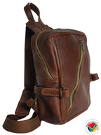 Genuine Leather SlingBag Crossbody Adjustable Proudly South African - Chocolate