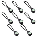 Camping Hiking Outdoor Glow in the Dark Zipper Pull Cord Set of 8