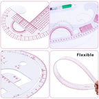 Craft 4pcs T Shirt Alignment Ruler With 6pcs Ruler Set & Marking Wheel