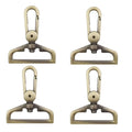 Craft Bronze-Coloured Rotating Buckle Bag Strap Replacement Hook 4pc- 5.5cm