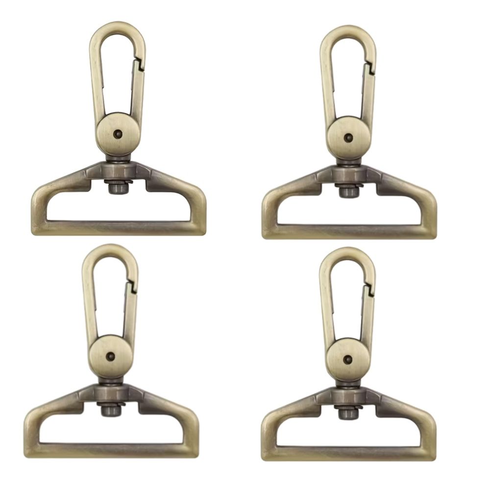 Craft Bronze-Coloured Rotating Buckle Bag Strap Replacement Hook 4pc- 5.5cm