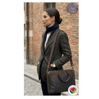 Genuine Old Transvaal Leather Everyday Laptop Crossbody Bag 40cm - Chocolate