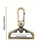 Craft Bronze-Coloured Rotating Buckle Bag Strap Replacement Hook 4pc- 5.5cm