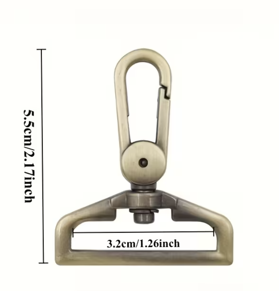 Craft Bronze-Coloured Rotating Buckle Bag Strap Replacement Hook 4pc- 5.5cm