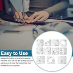 Craft DIY Multifunctional Acrylic Sewing Template Ruler Set of 11