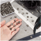 Craft Vintage Style Skull-Shaped Rivet Studs for DIY Leather Crafting- 40pc