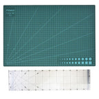 Craft Cutting Mat Pad Double-sided Self Healing with Perspex Ruler 60cm - A2 (420 mm x 594 mm)-M