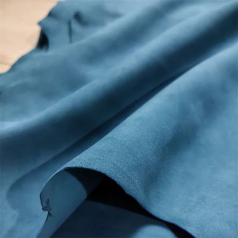 Craft Multi-Purpose Soft Durable Sheepskin Handcraft Leather Fabric -60cm - Blue