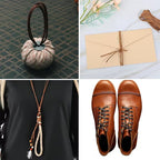 Craft Cowhide Leather Cord Strip For DIY Projects Jewellery Making 2pc - 4m - Black, Brown