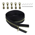 Craft One Roll Nylon Coil Zipper For Sewing With Bronze Teeth-366cm