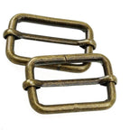 Leather Craft Rust-Proof Bronze Metal Adjustable Slide Buckles - 20pc - 32mm