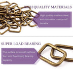 Craft DIY Heavy Duty Metal Webbing Belt Buckle Rectangle Rings - 25 Piece - 3.5cm x 1.5cm