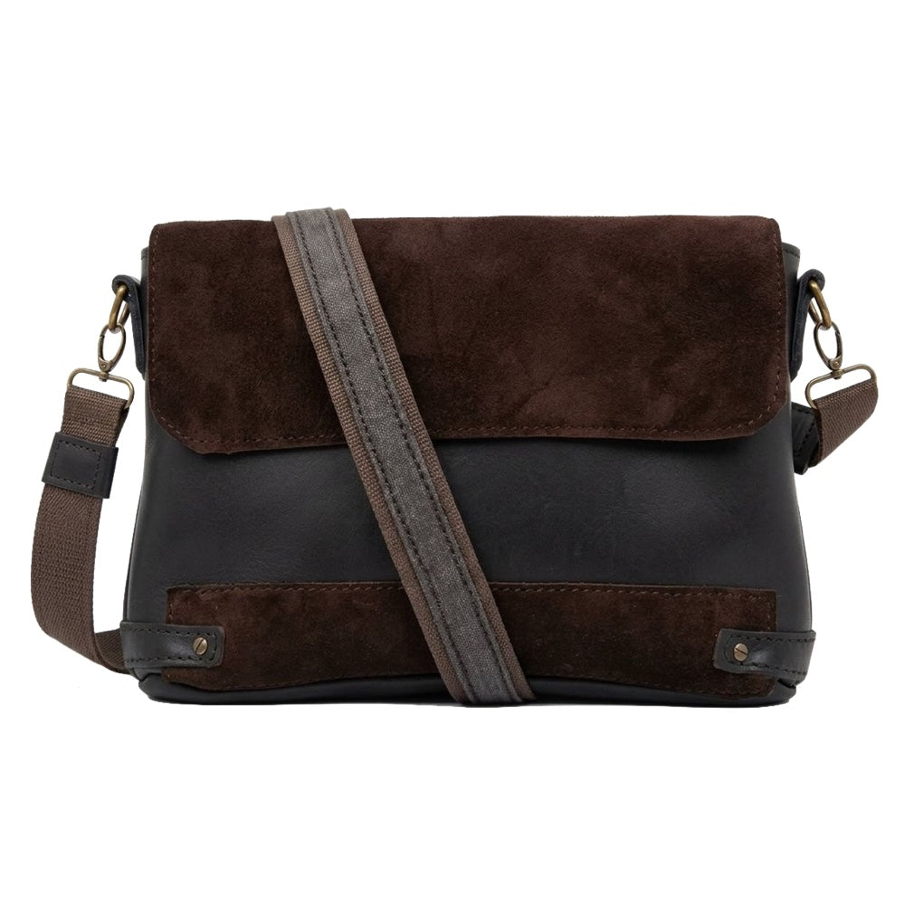 Genuine Leather Tablet Crossbody Bag Charcoal Proudly South African