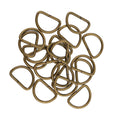 Leather Craft Rust-Proof Bronze Metal D-Rings For DIY Projects - 20 Piece - 25mm