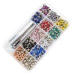Craft 300 Sets Colors Metal Garment Eyelets Snap Button