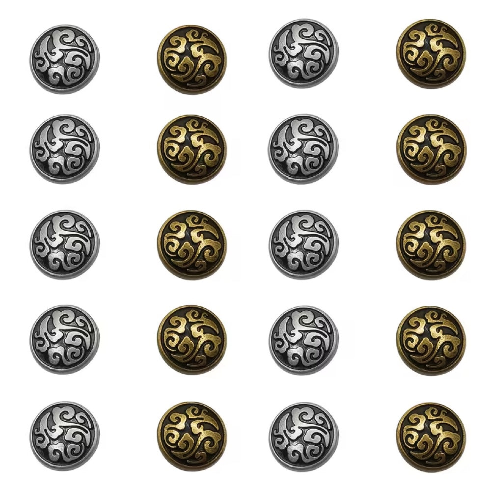Craft 20Pcs Leather Craft Copper And Silver Decoration Studs -1.5cm