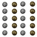 Craft 20Pcs Leather Craft Copper And Silver Decoration Studs -1.5cm