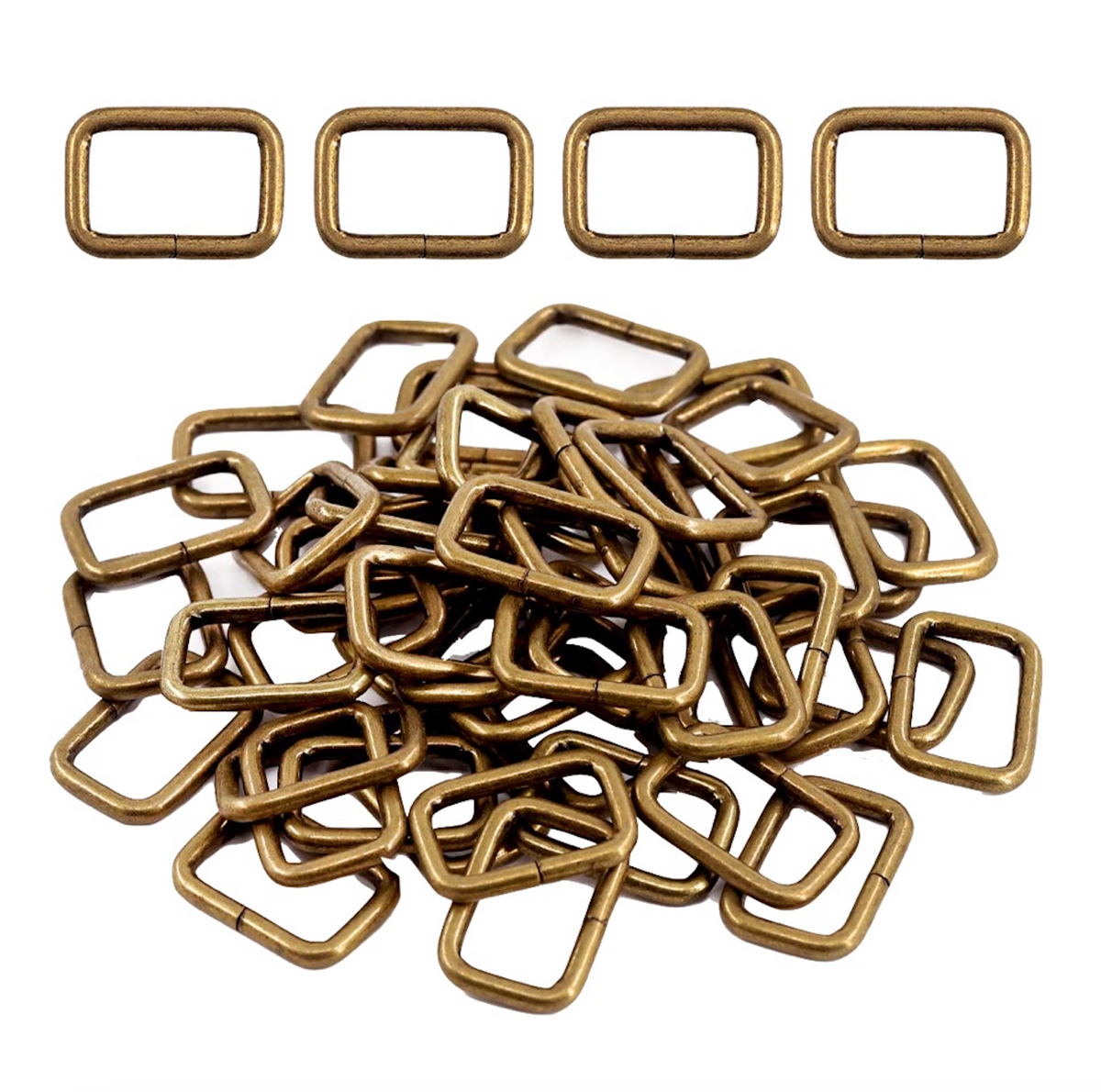 Craft DIY Heavy Duty Metal Webbing Belt Buckle Rectangle Rings - 25 Piece - 2.5cm x 1.5cm
